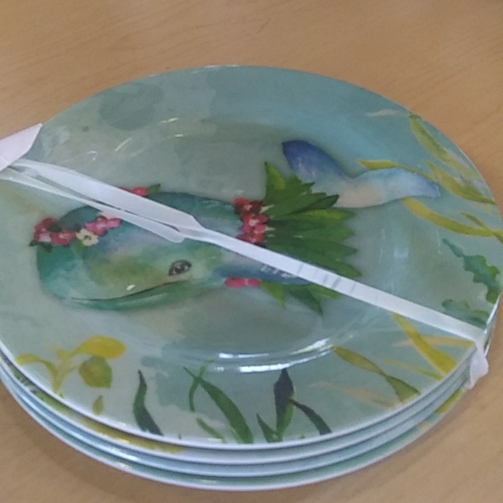 Set of Four Melamine Plates